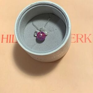 hillberg and berk sparkle ball cluster necklace in cyber sparkle